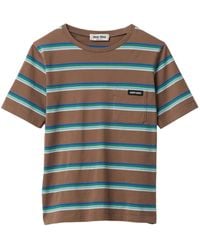 Miu Miu - T-Shirt A Righe - Lyst