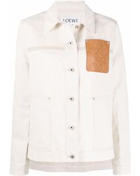 Loewe - Workwear Jacket In Ecru - Lyst