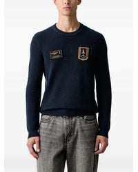 Aeronautica Militare - Patch-Detail Waffle-Knit Sweater - Lyst