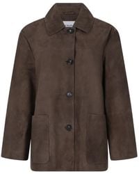 Max Mara - Button-Up Suede Jacket - Lyst
