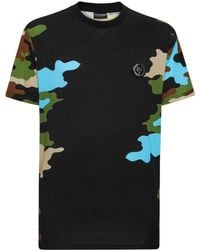 Philipp Plein - Camouflage-print Cotton T-shirt - Lyst