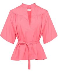 Yves Salomon - V-Neck Poplin Blouse - Lyst