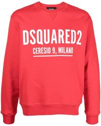DSquared² - Logo-Print Cotton Sweatshirt - Lyst