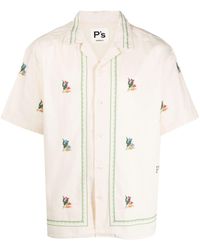 President's - Embroidered Short-sleeve Shirt - Lyst