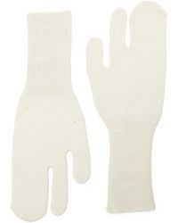 MM6 by Maison Martin Margiela - Ribbed-knit Wool Gloves - Lyst