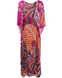 Emilio Pucci Strandjurk Met Print - Roze