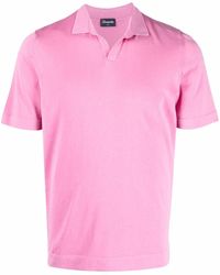 Drumohr - V-neck Spread-collar Polo Shirt - Lyst