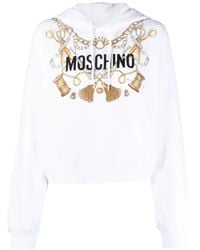 Moschino - Logo-Print Organic Cotton Hoodie - Lyst
