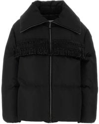 Moncler - Manchot Beaded-Trim Mid-Length Down Jacket - Lyst