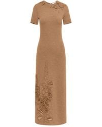 Oscar de la Renta - Foxglove Embroidered Dress - Lyst