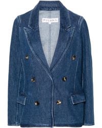 JW Anderson - Double-Breasted Denim Blazer - Lyst