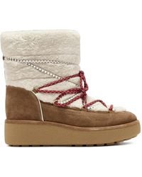 Veronica Beard - Kirsta Shearling-Panel Boots - Lyst