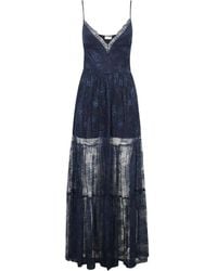 Ermanno Scervino - Panelled V-Neck Midi Dress - Lyst