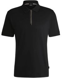 BOSS - ジップ ポロシャツ - Lyst