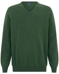 Fedeli - Pull En Cachemire À Col V - Lyst