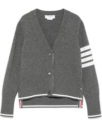 Thom Browne - Geese-Intarsia 4 Bar Stripes Cardigan - Lyst