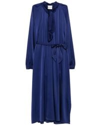 forte_forte - Tie-Neck Belted Midi Dress - Lyst