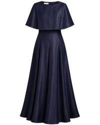 Baruni - Maxi Cape-Overlay A-Line Dress - Lyst