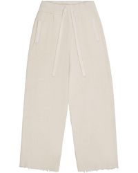 Laneus - Frayed Knitted Cotton Trousers - Lyst