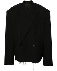 Balenciaga - Double-breasted Shoulder-pads Blazer - Lyst