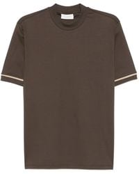 Yes London - Stripe-Detail T-Shirt - Lyst