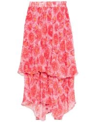 Styland - Floral-Print Ruffled Skirt - Lyst