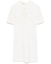 Alessandra Rich - リボンディテール レースミニドレス - Lyst