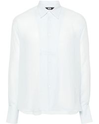 Gcds - Logo-embroidered Silk Shirt - Lyst