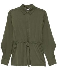 Max Mara - Drawstring-Waist Button-Up Shirt - Lyst