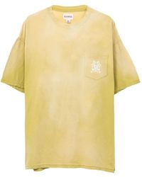 KAMIYA - T-Shirt Mit Rosenverzierung - Lyst