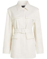 KARL LAGERFELD - Belted Twill Trench Coat - Lyst