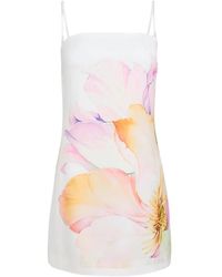 Toccin - Rowyn Floral-Print Shift Mini Dress - Lyst