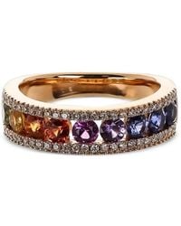 Lisa Nik - 18K Rose Sapphire And Diamond Ring - Lyst
