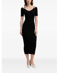 HUGO - Shoulder Cut-Out Midi Dress - Lyst