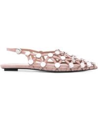 The Attico - Grid Ballerina With Strappy Upper - Lyst