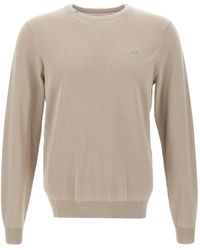 Sun 68 - Crew Neck Logo-Embroidered Sweater - Lyst