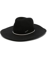 Borsalino - Sombrero estilo con placa del logo - Lyst