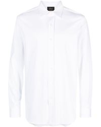 Brioni - Spread-collar Cotton Shirt - Lyst