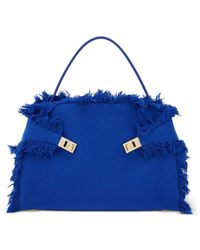 Ferragamo - Large Hug Fringe-Detail Shoulder Bag - Lyst