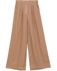 Lorena Antoniazzi - Pleat-Detailing Trousers - Lyst