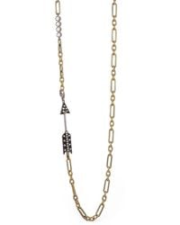 Sylva & Cie - Bow And Arrow Diamond Necklace - Lyst