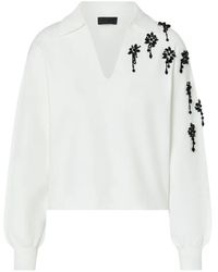 Liu Jo - Sweater With Jewel-Embroidery - Lyst