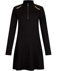 Liu Jo - Half-Zip Knitted Dress - Lyst