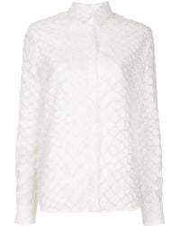 Alex Perry - Ashton Textured Long Sleeve Shirt - Lyst