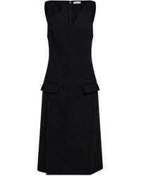 Ferragamo - V-Neck Sleeveless Dress - Lyst