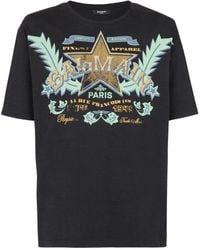 Balmain - T-Shirt mit Western-Print - Lyst