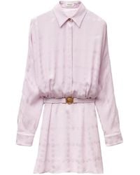 Versace - Jacquard Silk Crêpe Satin Mini Dress - Lyst