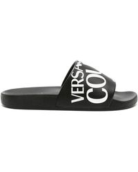 Versace - Shelly Slippers Met Logo-reliëf - Lyst