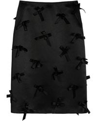 Jil Sander - Bow-Embellished Midi Skirt - Lyst