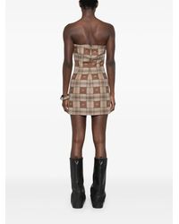 moon jacquard twill mini dress Marine Serre Moon Jacquard Twill Mini Dress in Beige